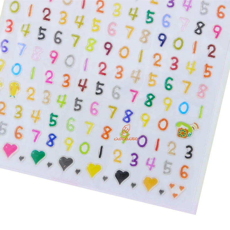 برچسب (استیکر) فانتزی کد 670114 طرح اعداد ریاضی FUNNY (1)