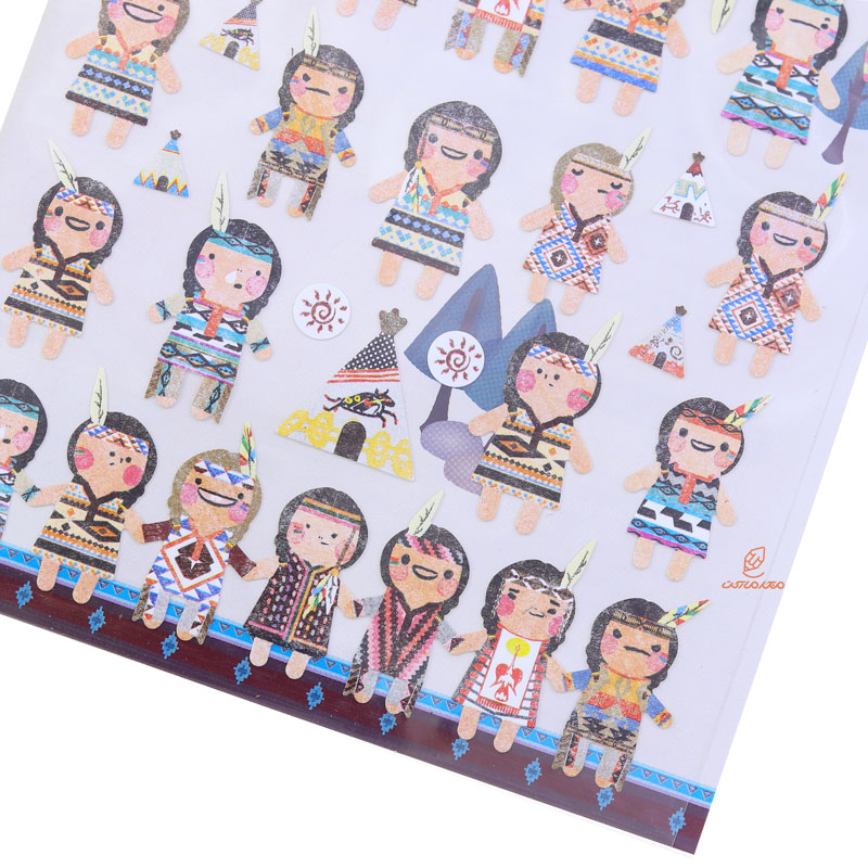 برچسب (استیکر) فانتزی کد 15s-c555 طرح سرخ پوست FUNNY (3)