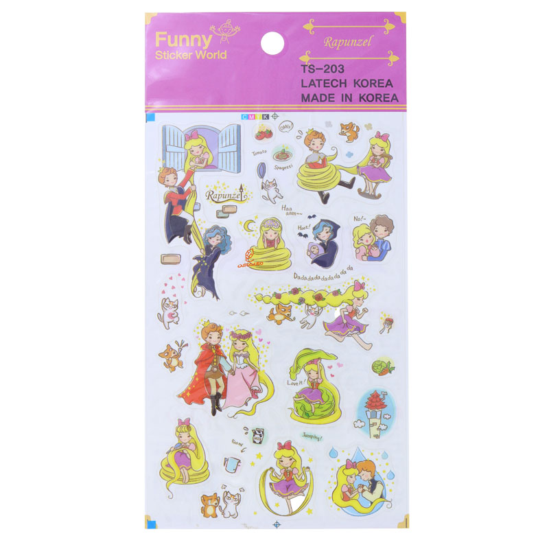 برچسب (استیکر) فانتزی کد TS-203 طرح پرنسس و شاهزاده FUNNY