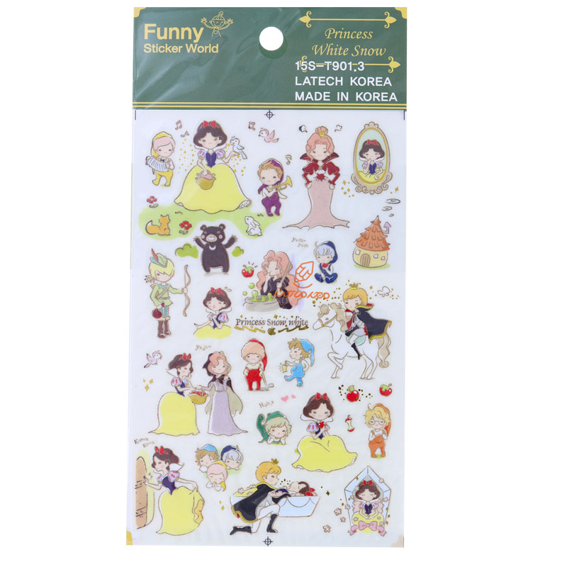 برچسب (استیکر) فانتزی کد 15S-T9013 طرح سفید برفی FUNNY