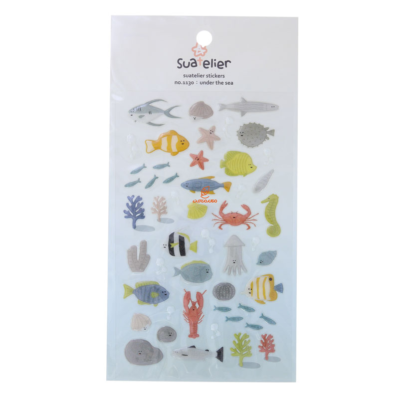 برچسب (استیکر) فانتزی کد 1130 طرح ماهی های اقیانوس SUATELIER