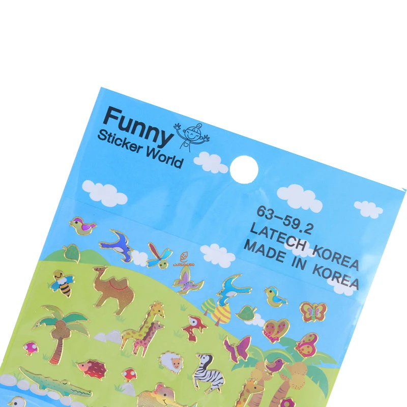 برچسب (استیکر) فانتزی کد 592-63 طرح حیوانات جنگل FUNNY (1)