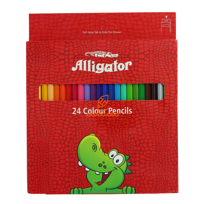مداد رنگی 24 رنگ جعبه مقوایی الیگیتور ALLIGATOR