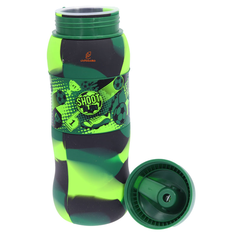 قمقمه سیلیکونی ورزشی 9338 طرح فوتبالی اسکول فنس SCHOOLFANS (1)