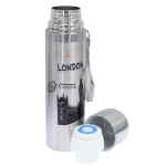 فلاسک 500 میل بند دار نقره ای طرح کاخ STAINLESS (1)