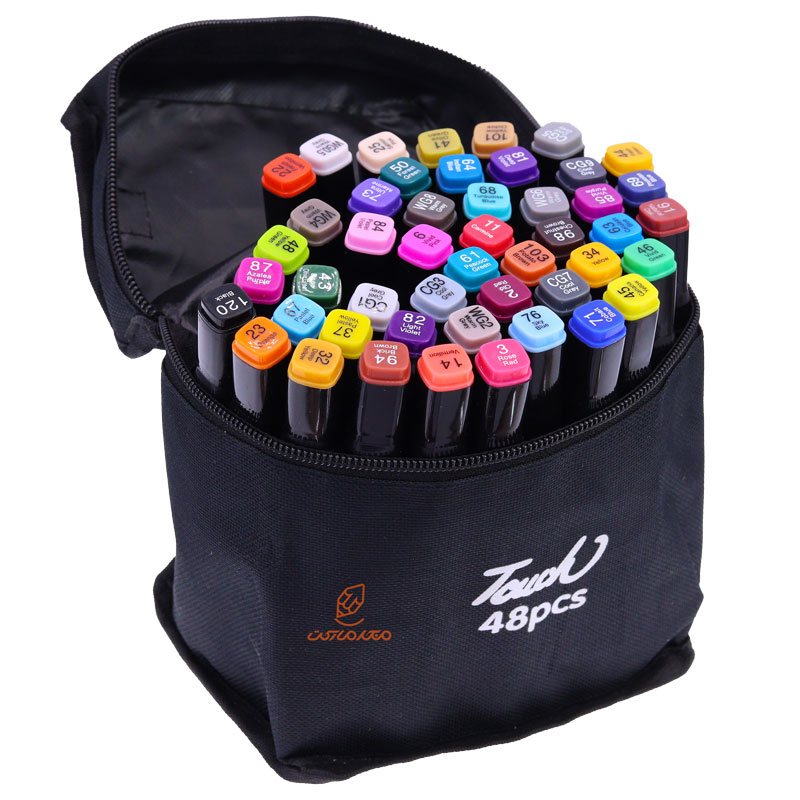 ماژیک راندو 48 رنگ 2 سر کیفی نیو تاچ