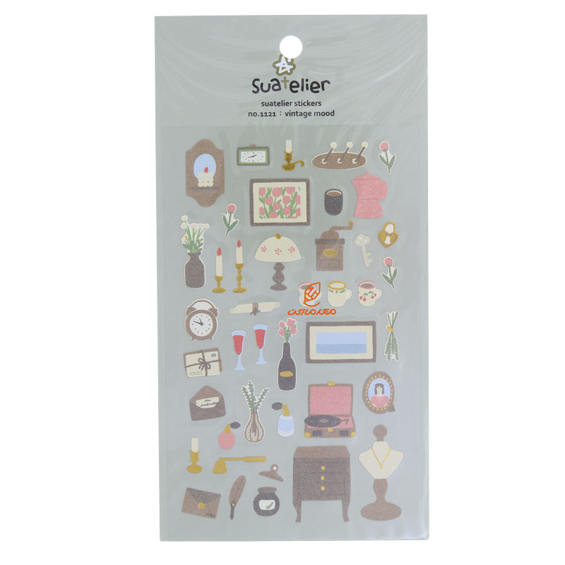 برچسب (استیکر) فانتزی کد 1121 طرح وسایل خانه SUATELIER