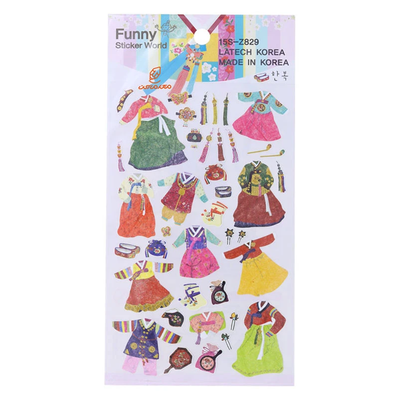 برچسب(استیکر) فانتزی کد 15S-Z829 طرح لباس چینی FUNNY (2)