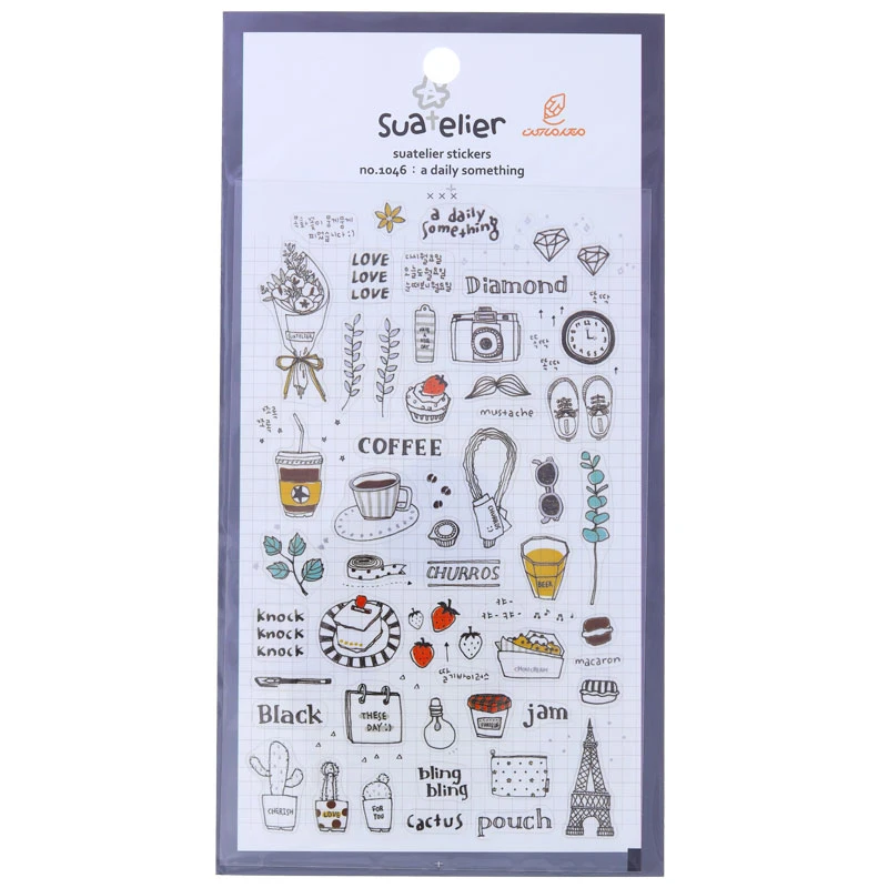 برچسب (استیکر) فانتزی کد 1046 طرح چیزهای روزانه SUATELIER (2)