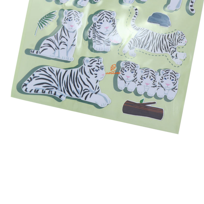 برچسب (استیکر) فانتزی کد AT-224 طرح ببر سفید FUNNY (1)