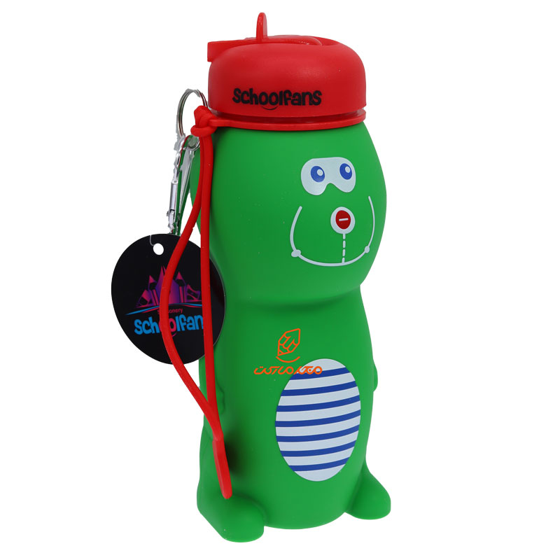 قمقمه سیلیکونی ورزشی 9335 طرح دایناسور اسکول فنس SCHOOLFANS