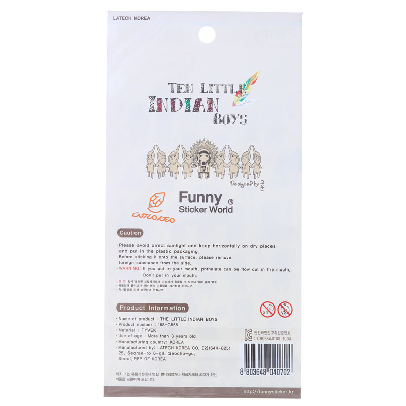 برچسب (استیکر) فانتزی کد 15s-c555 طرح سرخ پوست FUNNY (2)