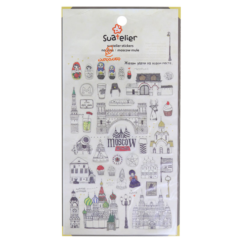 برچسب (استیکر) فانتزی کد 1022 طرح مسکو SUATELIER