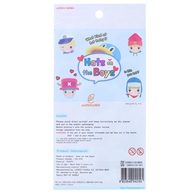 برچسب (استیکر) فانتزی کد CA-210 طرح پسر کلاه دار FUNNY (3)