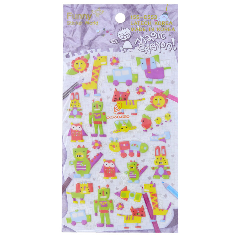 برچسب (استیکر) فانتزی کد 15S-C553 طرح حیوانات رباتی FUNNY