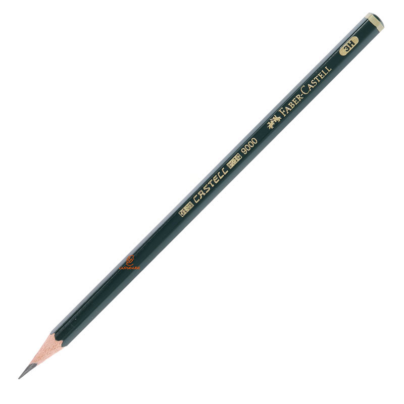 مداد طراحی کاستل بدنه سبز 9000 فابر کاستل FABERCASTELL 3h