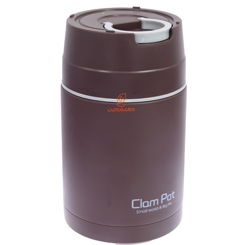 ظرف غذا 1000 میل فلاسکی استیل قهوه ای SUS304