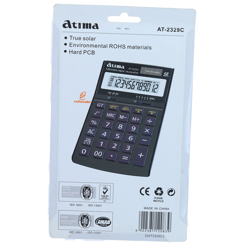 ماشین حساب رومیزی 12 رقمی مدل AT-2329B آتیما ATIMA (3)