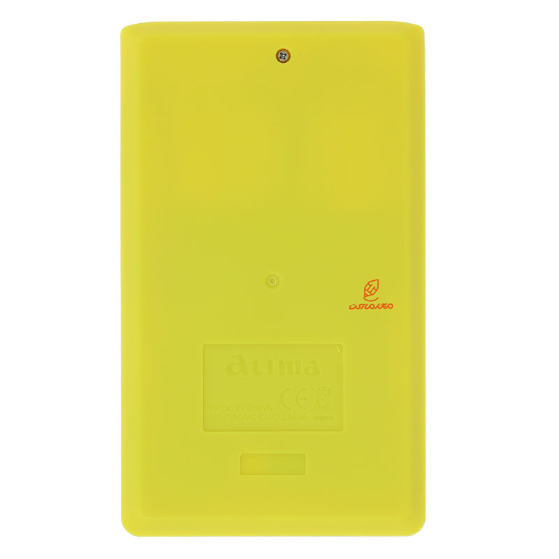 ماشین حساب جیبی زرد 12 رقمی مدل AT-310B آتیما ATIMA (7)
