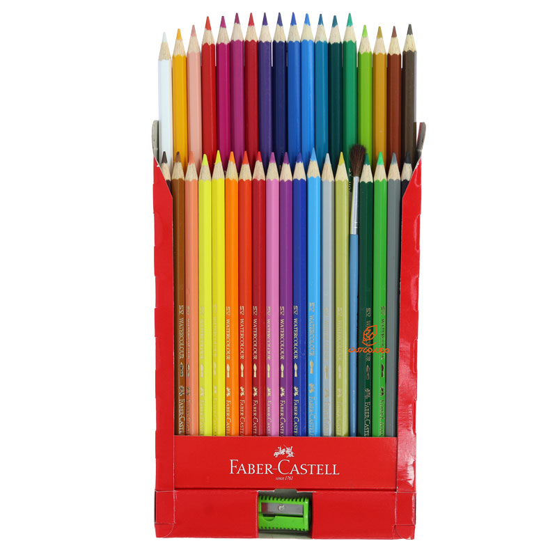 مداد آبرنگی 36 رنگ جعبه مقوایی طرح طوطی فابرکاستل FABERCASTELL (1)