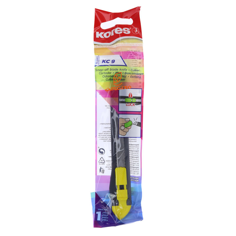 کاتر کوچک 9 میل 42212 طوسی قفل زرد کورس KORES (2)