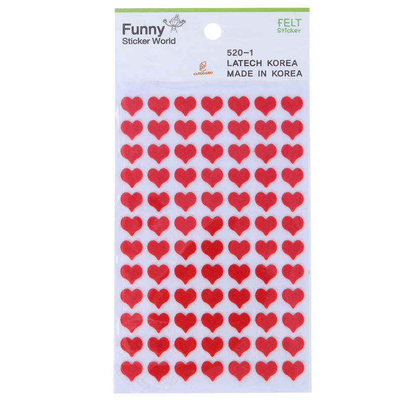 برچسب (استیکر) فانتزی کد 1-520 طرح قلب قرمز FUNNY