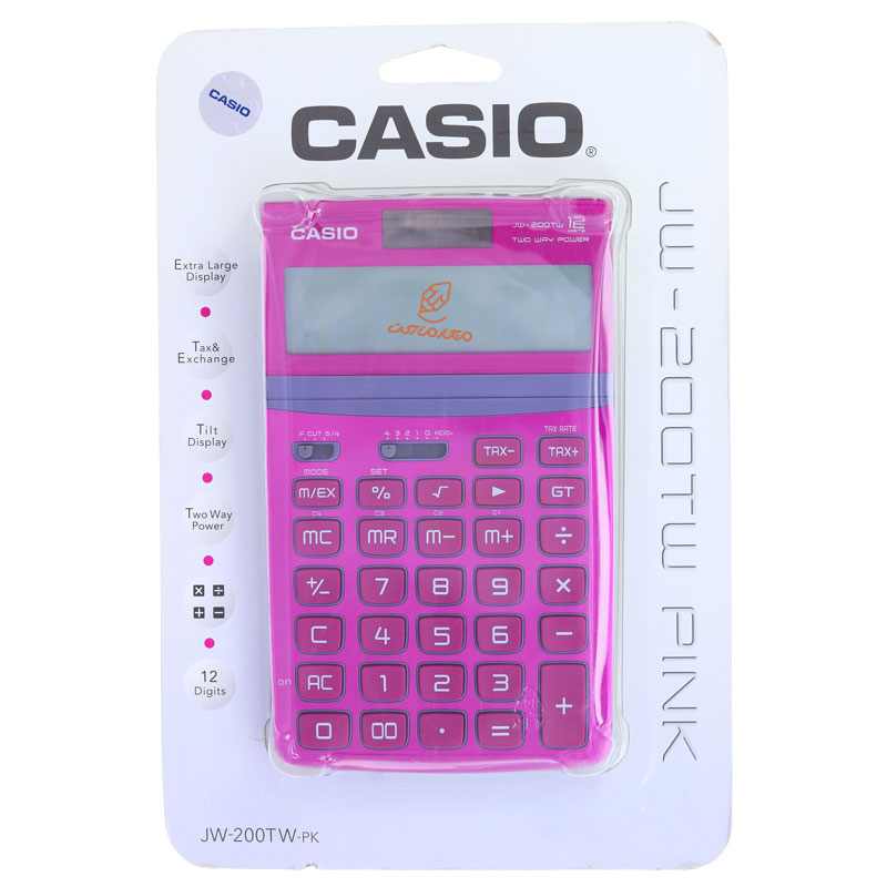 ماشین حساب رومیزی 12 رقمی مدل JW-200TW کاسیو اصلی CASIO
