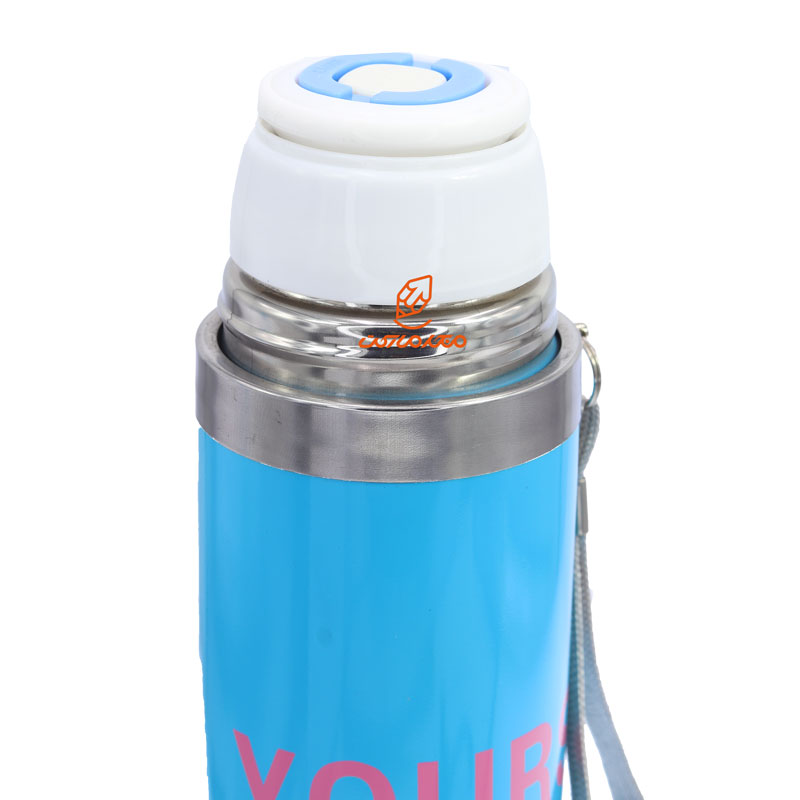 فلاسک 500 میل بند دار آبی طرح یورز STAINLESS (4)