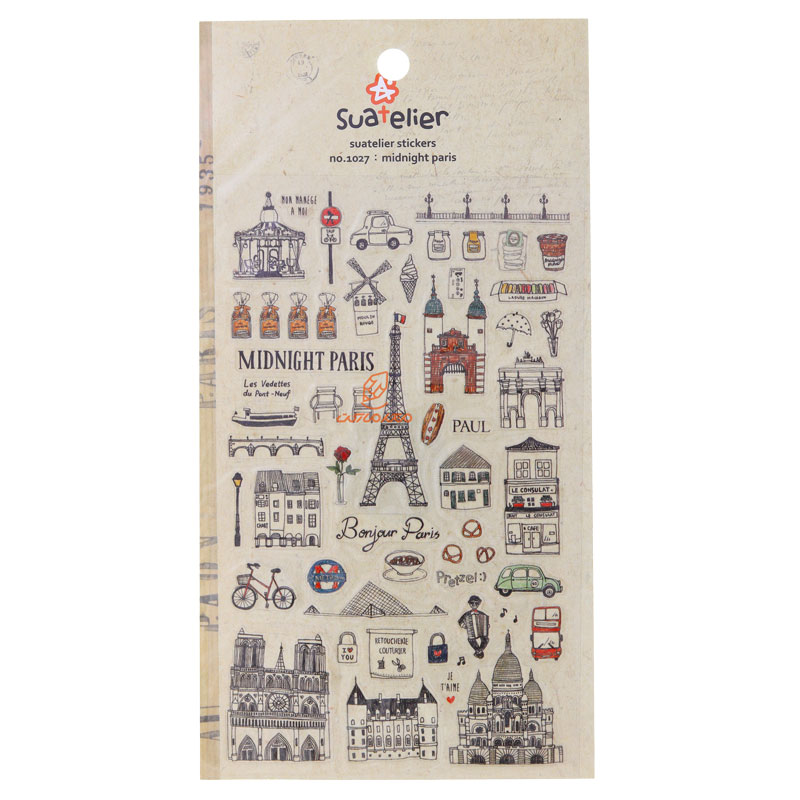 برچسب (استیکر) فانتزی کد 1027 طرح برج ایفل SUATELIER