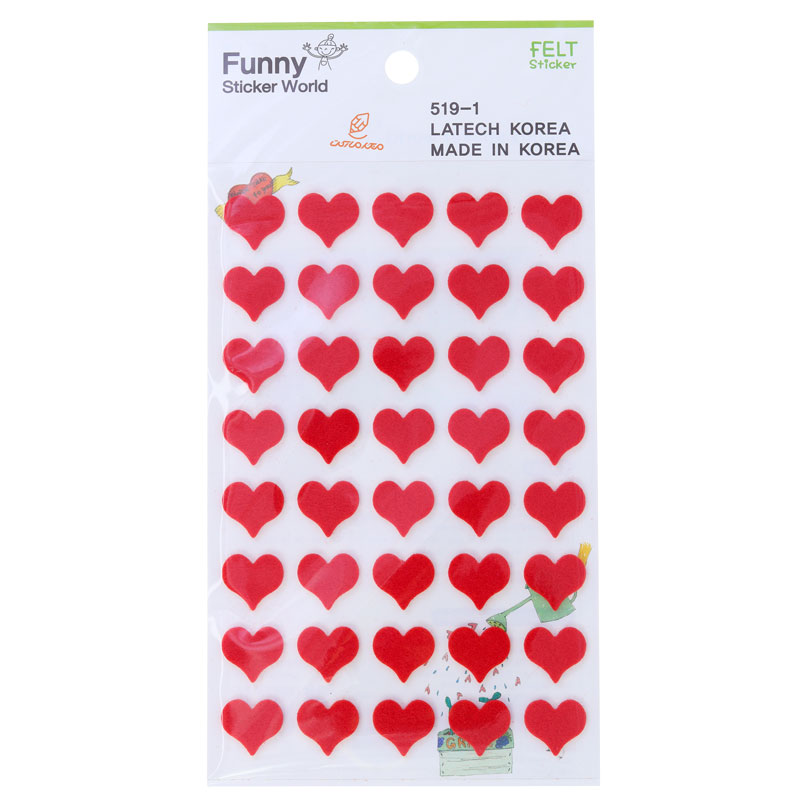 برچسب (استیکر) فانتزی کد 1-519 طرح قلب قرمز FUNNY