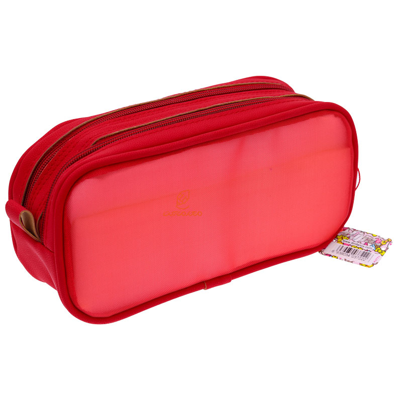 جامدادی توری و چرمی 222 قرمز کلیپس CLIPS (3)