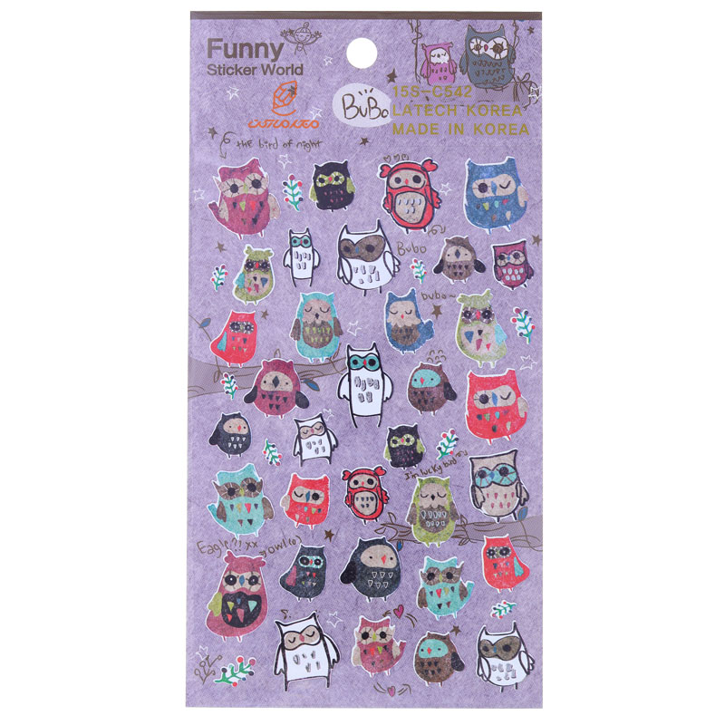 برچسب (استیکر) فانتزی کد 15S-C542 طرح جغد FUNNY