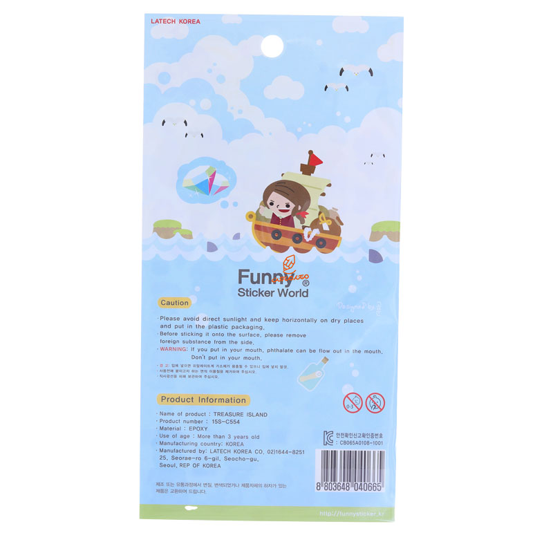 برچسب (استیکر) فانتزی کد 15S-C554 طرح دزدان دریایی FUNNY (3)