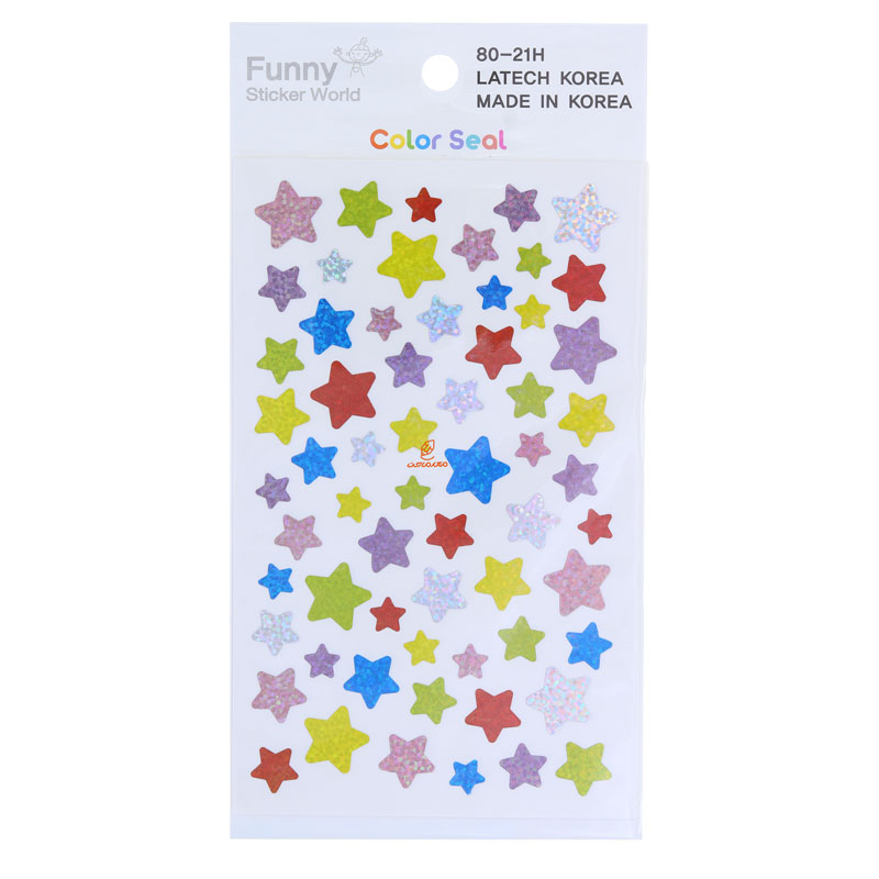 برچسب (استیکر) فانتزی کد 21-80 طرح ستاره های براق FUNNY