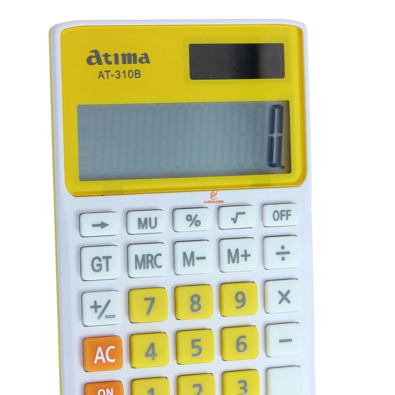 ماشین حساب جیبی زرد 12 رقمی مدل AT-310B آتیما ATIMA (6)