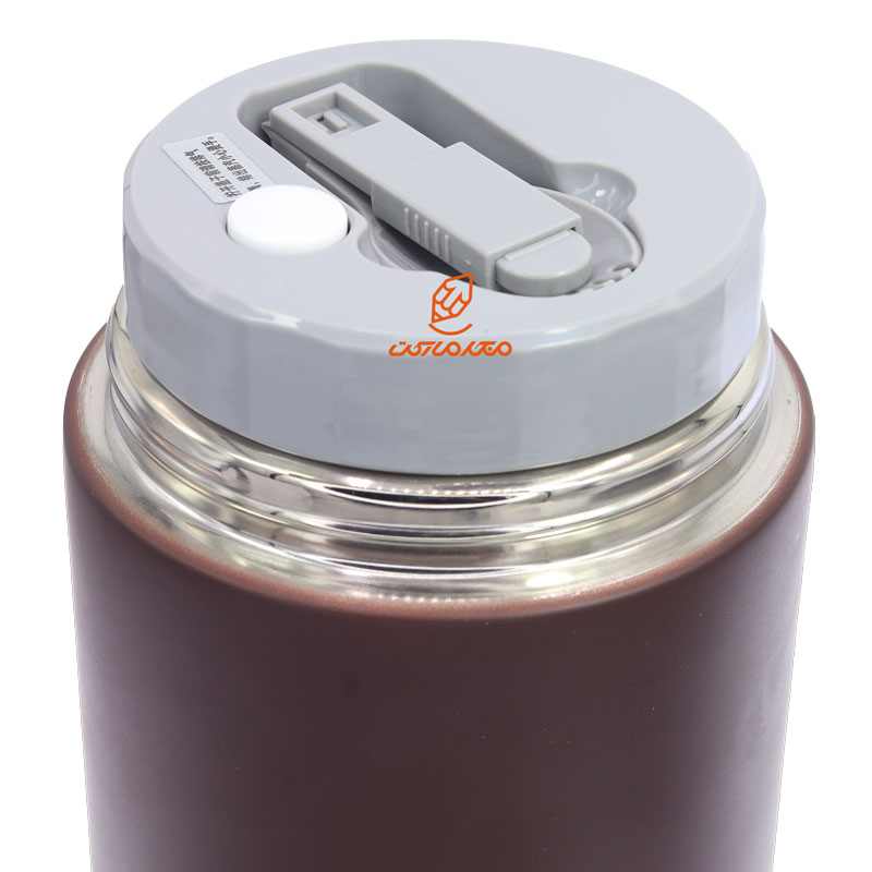 ظرف غذا 1000 میل فلاسکی استیل قهوه ای SUS304 (7)