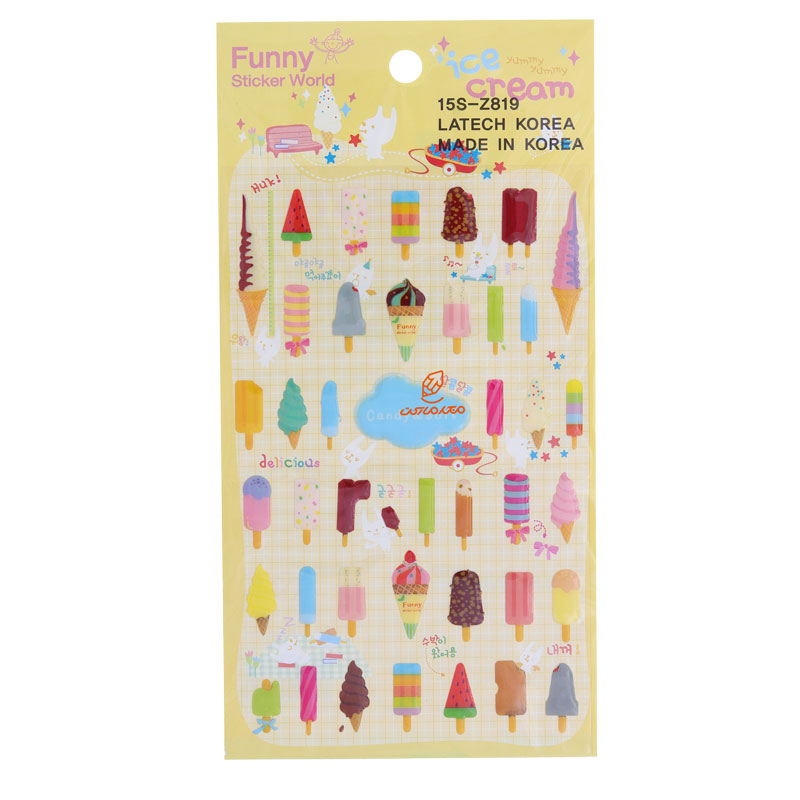 برچسب (استیکر) فانتزی کد 15S-Z819 طرح بستنی FUNNY