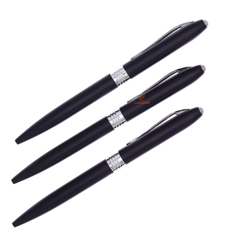 خودکار آبی تبلیغاتی کمرپیچ بدنه مشکی بسته 50 عددی کینگ پن