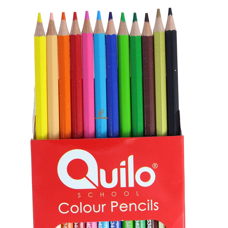 مداد رنگی 12 رنگ جعبه مقوایی کویلو QUILO (1)