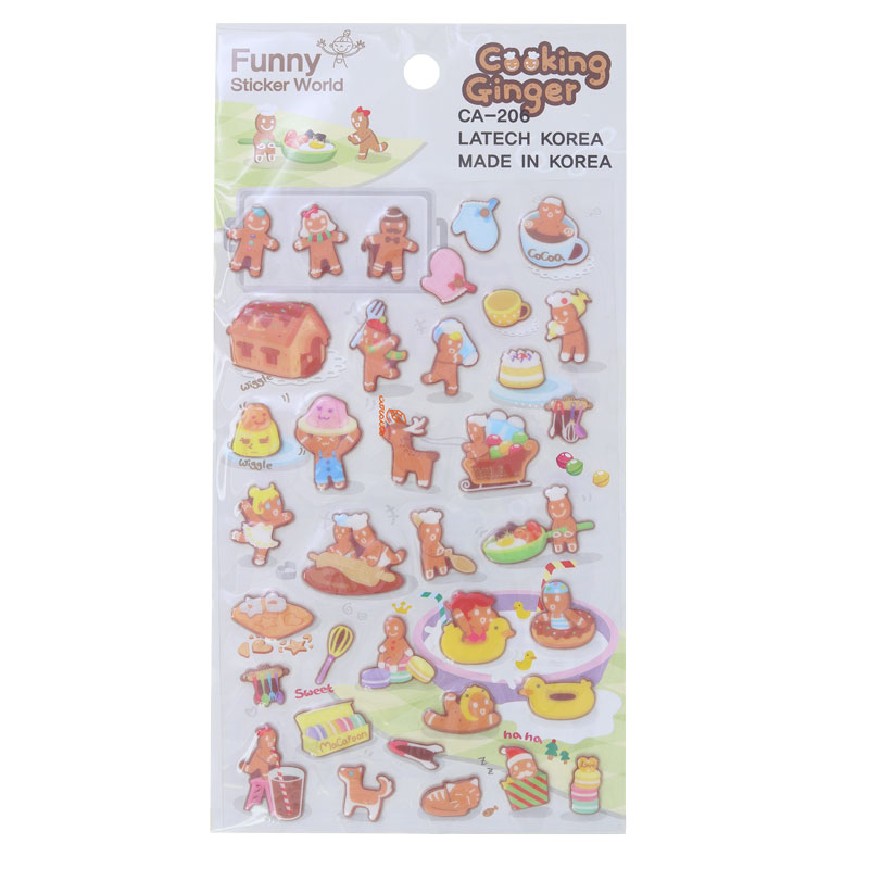 برچسب (استیکر) فانتزی کد CA-206 طرح کوکی FUNNY