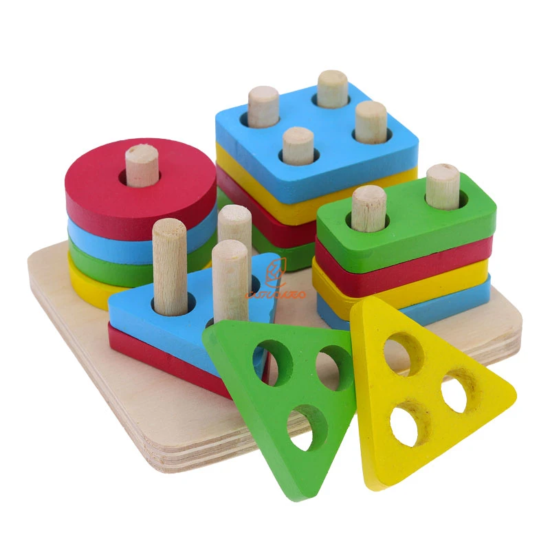 بازی آموزشی مونته سوری چهار ستون مدل 003 DEYBABY (1)