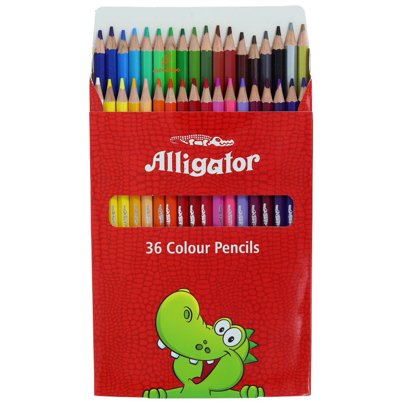 مداد رنگی 36 رنگ جعبه مقوایی الیگیتور ALLIGATOR (4)