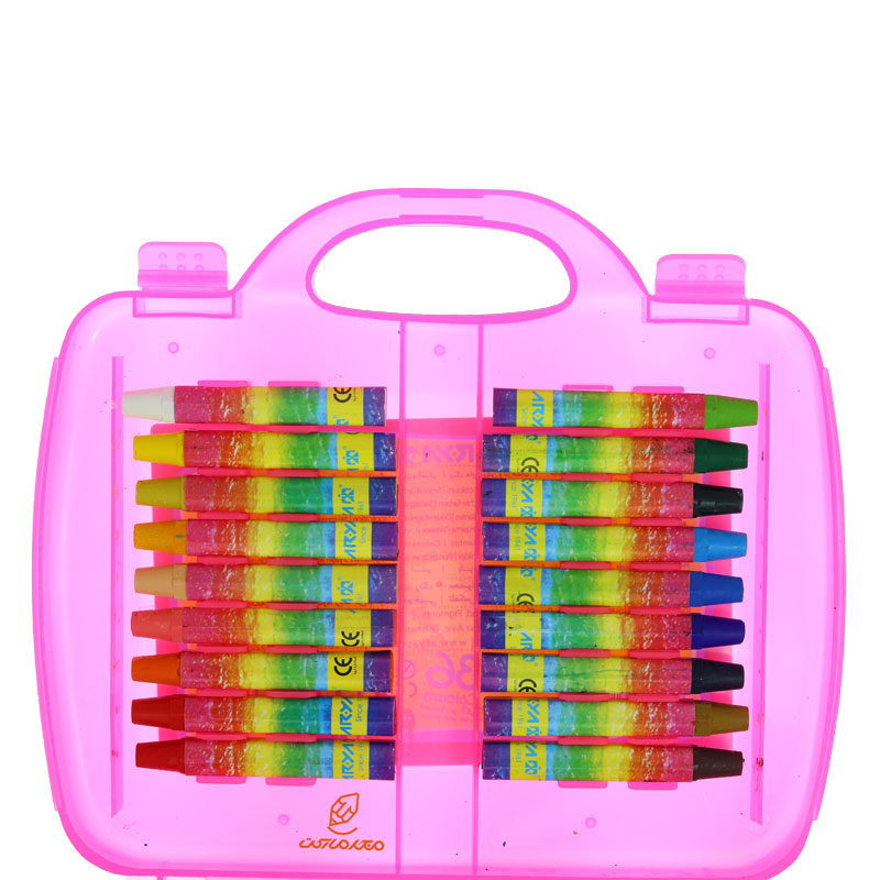 پاستل روغنی 36 رنگ طلقی 2032 صورتی آریا (1)