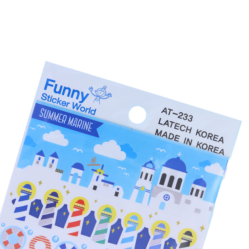 برچسب (استیکر) فانتزی کد AT-233 طرح کشتی FUNNY (1)