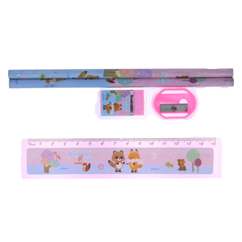 ست تحریر طرح حیوانات جنگل کد 8010 (1)