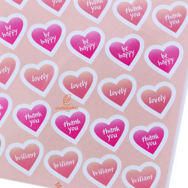 برچسب (استیکر) فانتزی کد 08-80 طرح قلب صورتی FUNNY (1)