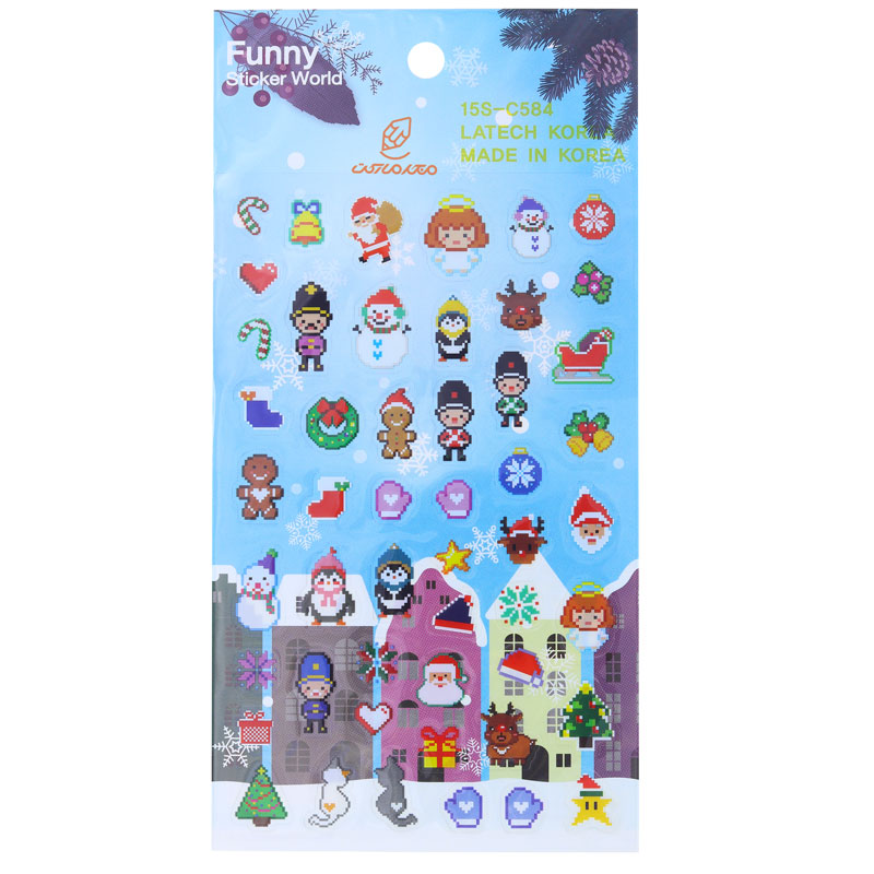 برچسب (استیکر) فانتزی کد 15S-C584 طرح آدم برفی FUNNY