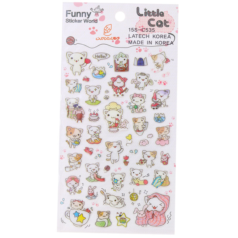 برچسب (استیکر) فانتزی کد 15S-C535 طرح گربه ملوس FUNNY