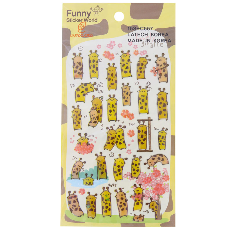 برچسب (استیکر) فانتزی کد 15S-C557 طرح زرافه FUNNY