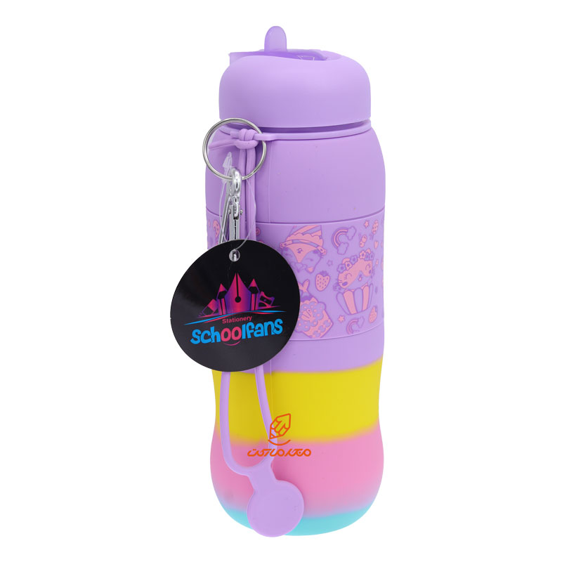 قمقمه سیلیکونی ورزشی 9339 طرح کیک اسکول فنس SCHOOLFANS